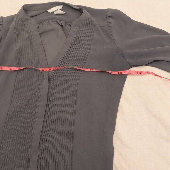 H&M, 3/4 sleeve, Blouse, dark gray, size 2 - Picture 9 of 9